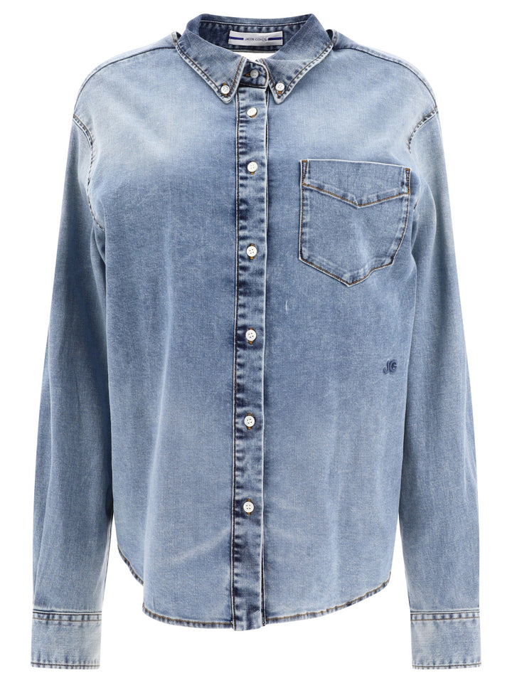 Jacob CohëN Shirt With Cut-Out Shirts - Light blue | 9e1fd82c5f318322619022909ab2fccf28a00432