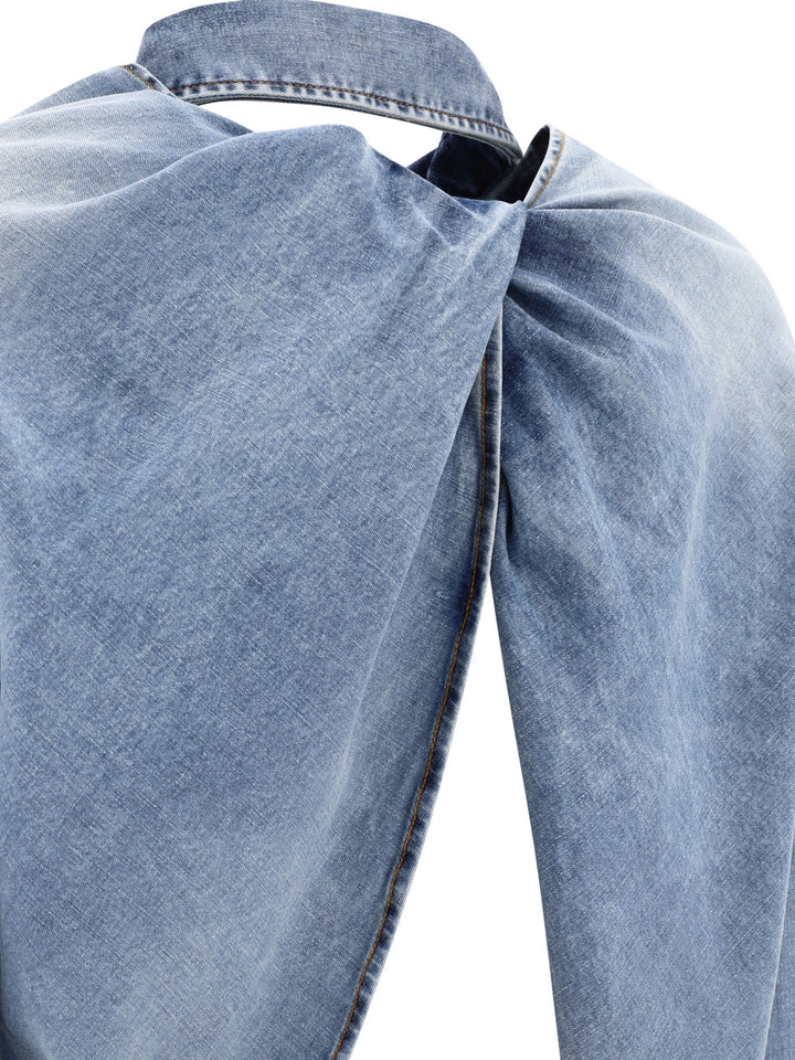 Jacob CohëN Shirt With Cut-Out Shirts - Light blue | f5f9178690ddec29336c01478b7f54caa5d37f59