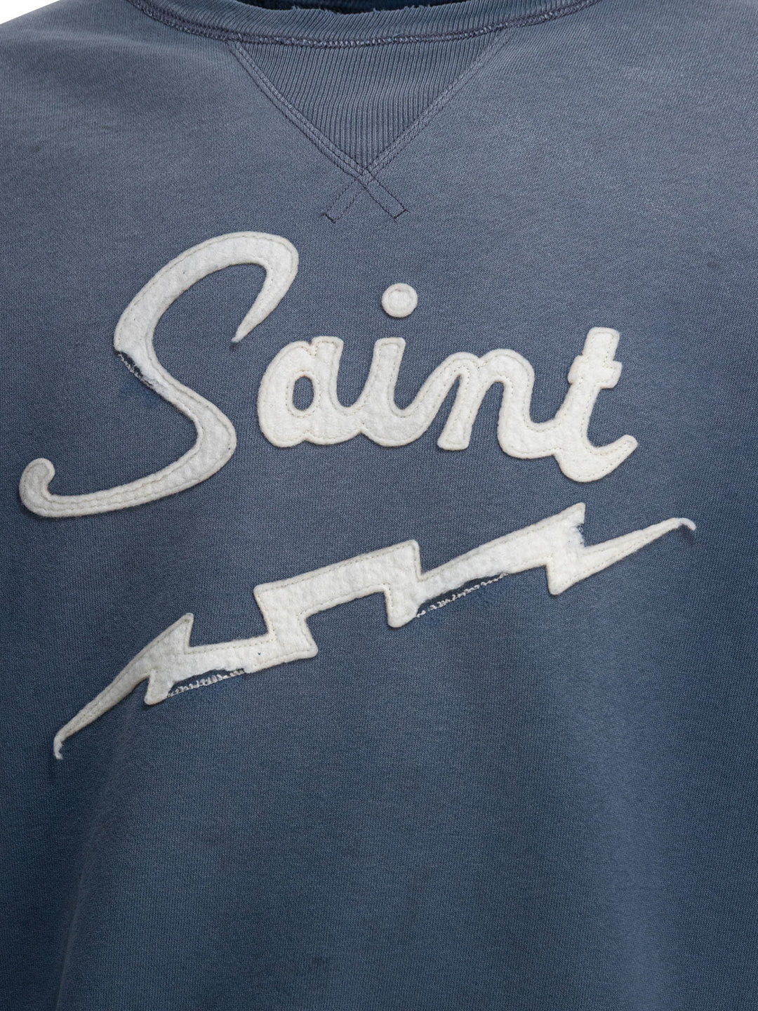 ©Saint M×××××× Cotton Crewneck Sweatshirt Sweatshirts - Blue | 15ff15f85fd0177916db561cc275416d1a0bb39e