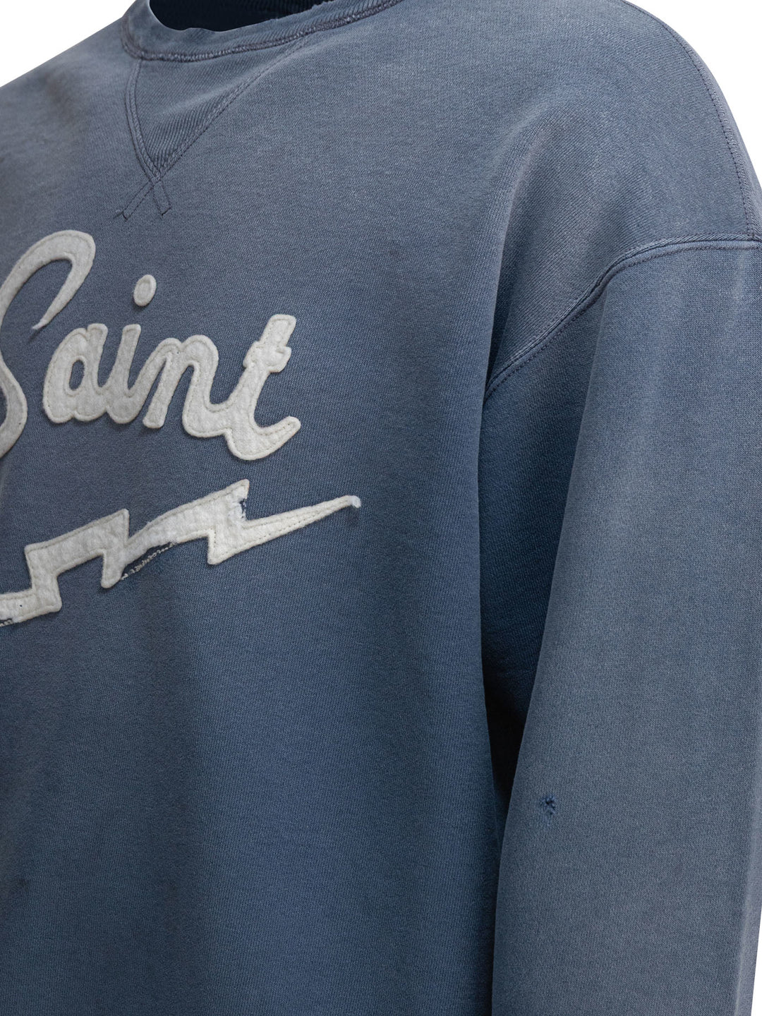 ©Saint M×××××× Cotton Crewneck Sweatshirt Sweatshirts - Blue | acb99093fb14d66c816e86b44445481ff5440ec4