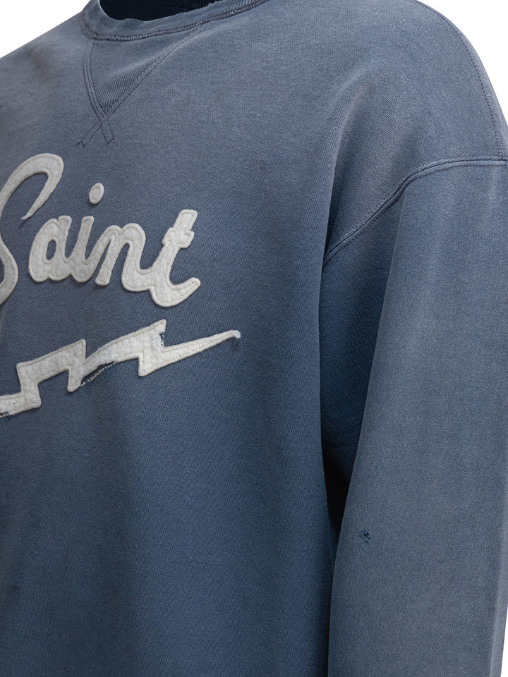 ©Saint M×××××× Cotton Crewneck Sweatshirt Sweatshirts - Blue | acb99093fb14d66c816e86b44445481ff5440ec4