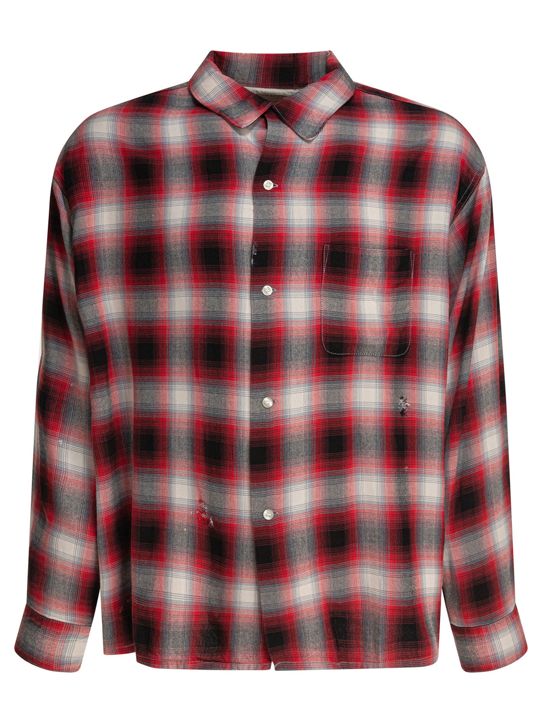 ©Saint M×××××× Rayon Check Shirt Shirts - Red | 6f99d1810f1c1bc040e139cb0d50c6e7cfd9b4ed
