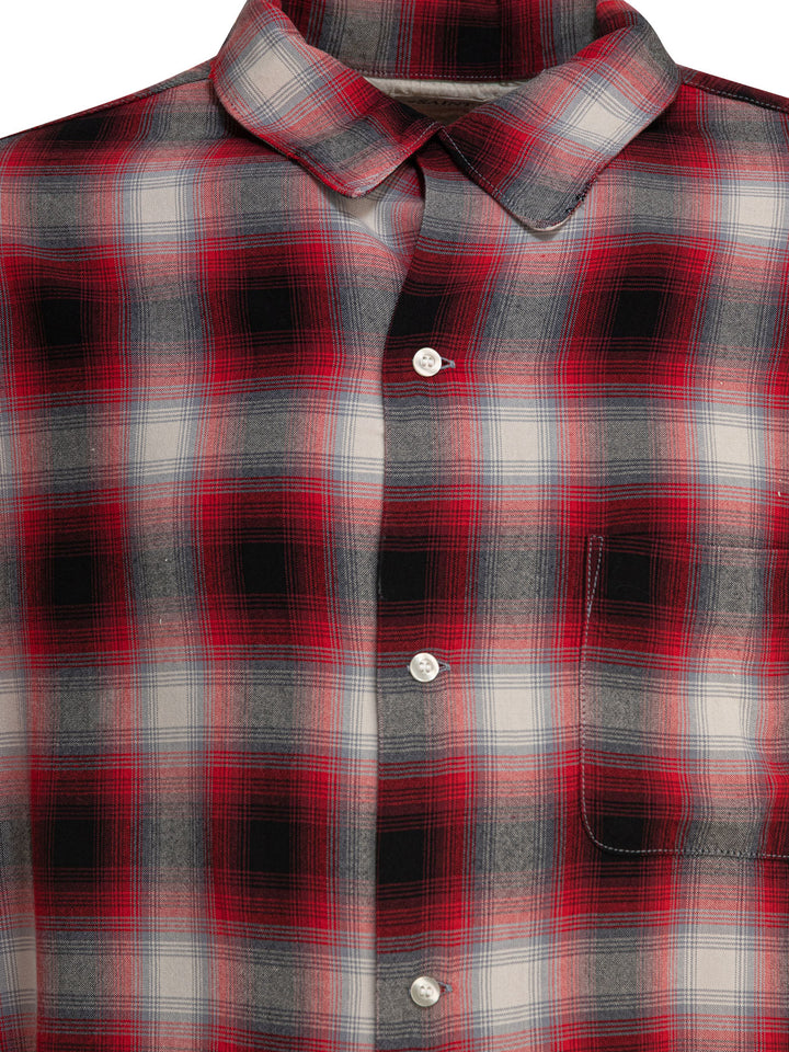 ©Saint M×××××× Rayon Check Shirt Shirts - Red | 08182838b095d599a8ed3336d7d6da489704e8a2