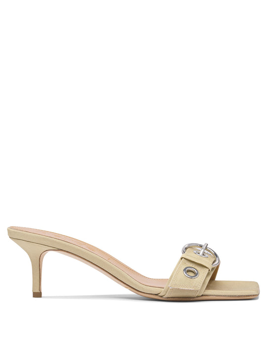 Ilvy Eyelet Grosgrain 55 Mm Sandals Beige