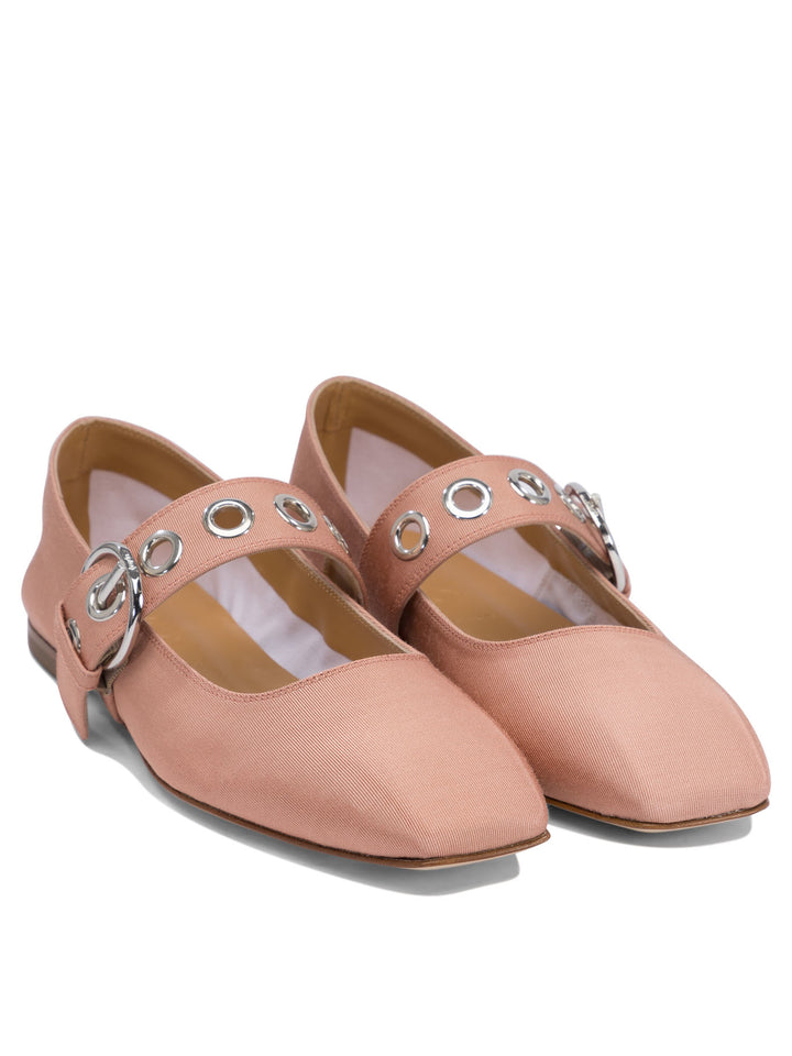 Aeyde Uma Eyelet Ballerinas - Pink | 7424d7734cd80d9162a12496f228c1528dd00d47