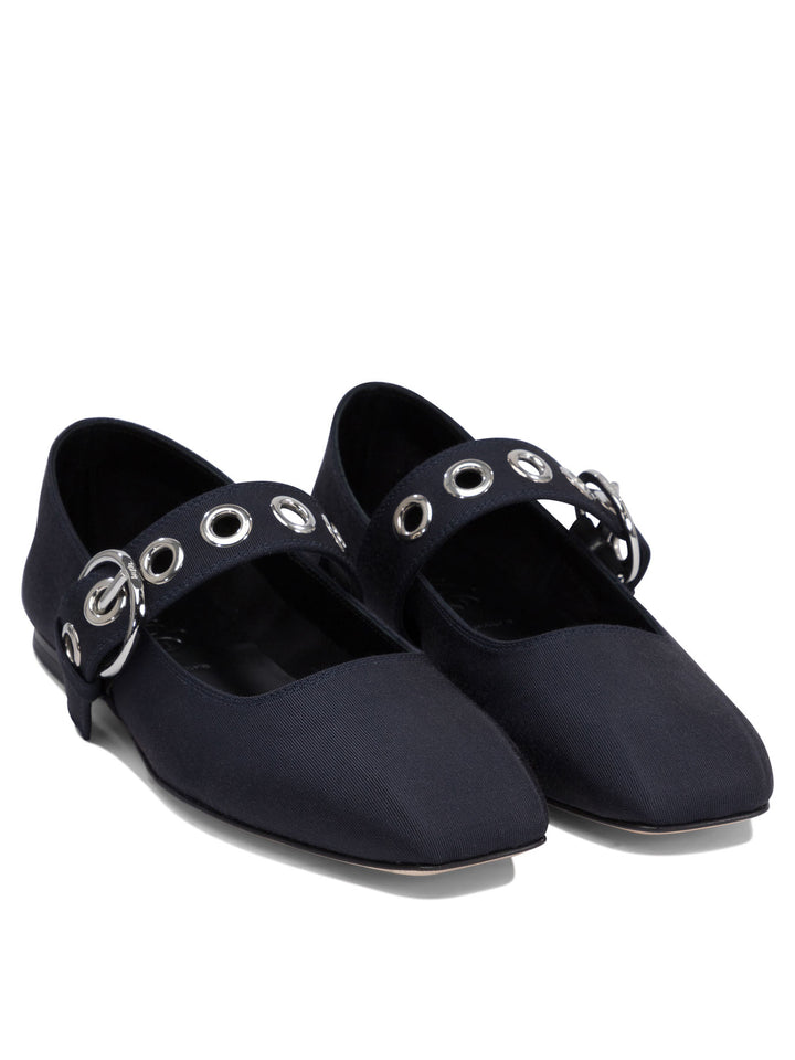 Aeyde Uma Eyelet Ballerinas - Blue | aee97673e241464fb22b289b2aaaad3ef334db14
