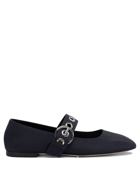 Uma Eyelet Ballerinas Blue