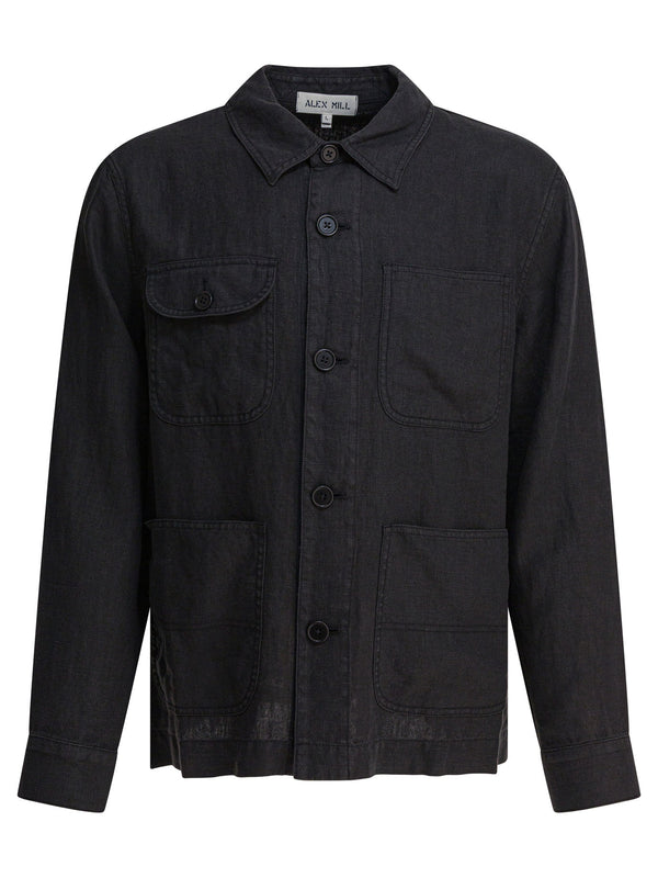 Linen Work Jacket Jackets And Coats Black