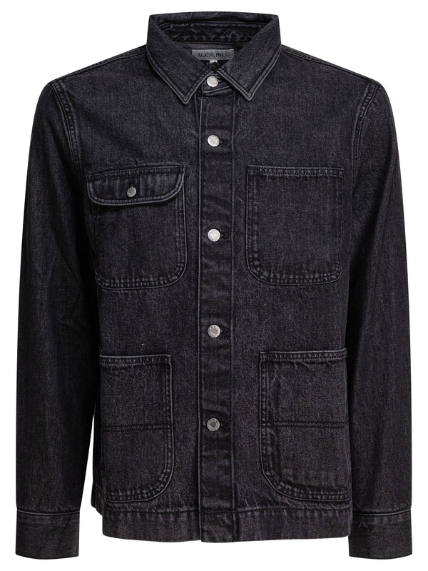 Work Overshirt Jacket Jackets And Coats Black