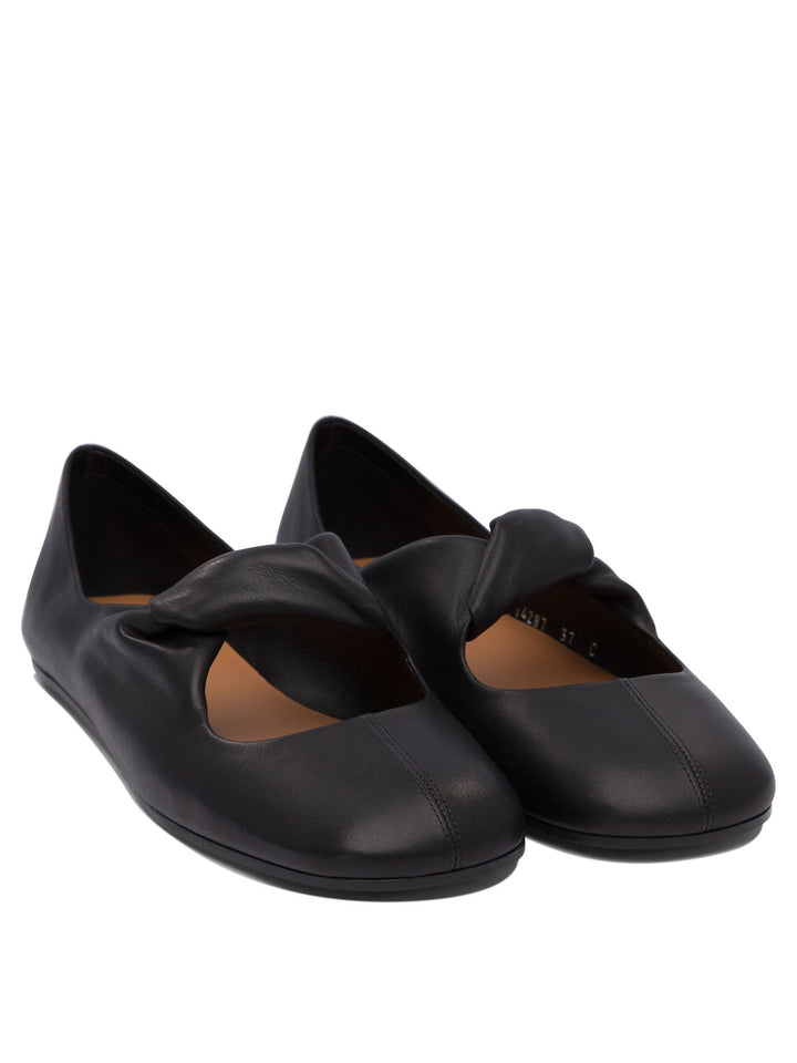 Alexander Mcqueen Twisted Detail Ballet Flats Ballerinas - Black | d909f792bfd5ea8043b35e21e2780ba2435ab7b2