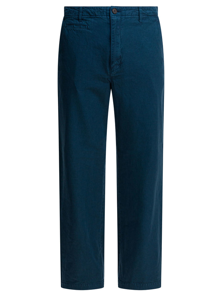 Auralee Finix Trousers - Blue | b4dbe33ef7605c3a7e3e92b202a26d28ed0a6019