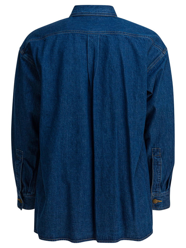 Auralee Selvedge Oz Shirts - Blue | df6242ccea0a8e6ecc95a2989b0119376b7fdd87