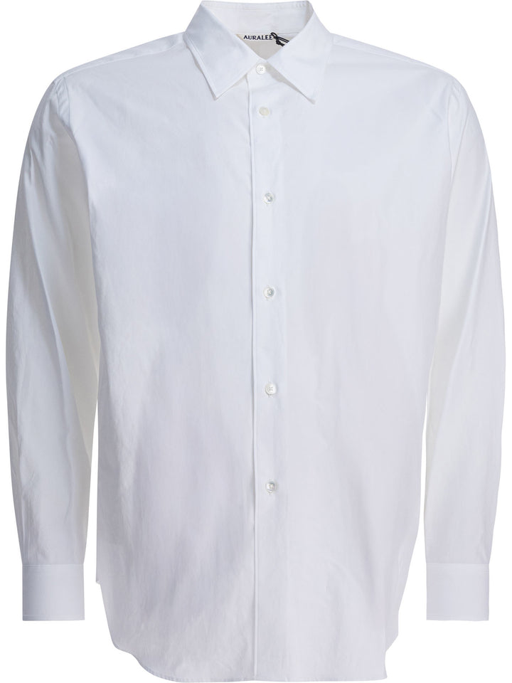 Auralee Cotton Shirt Shirts - White | 1d84e98d26066bb50172f3d5d2f113235af72d9b