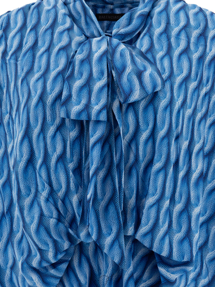 Balenciaga Printed Dress Dresses - Blue | c4a2b5486dc7e3cb3f6dc5d68abf14252235e24a