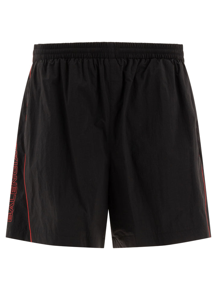 Balenciaga Short With Logo Shorts - Black | b3506ea30a4fc420d2fadb701193d218d6b92fb0