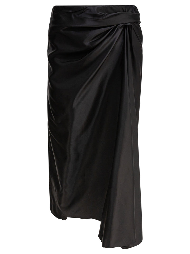 Balenciaga Draped Skirt Skirts - Black | 0fe37f85a70832d2024ddc6c90b62d22eead4992