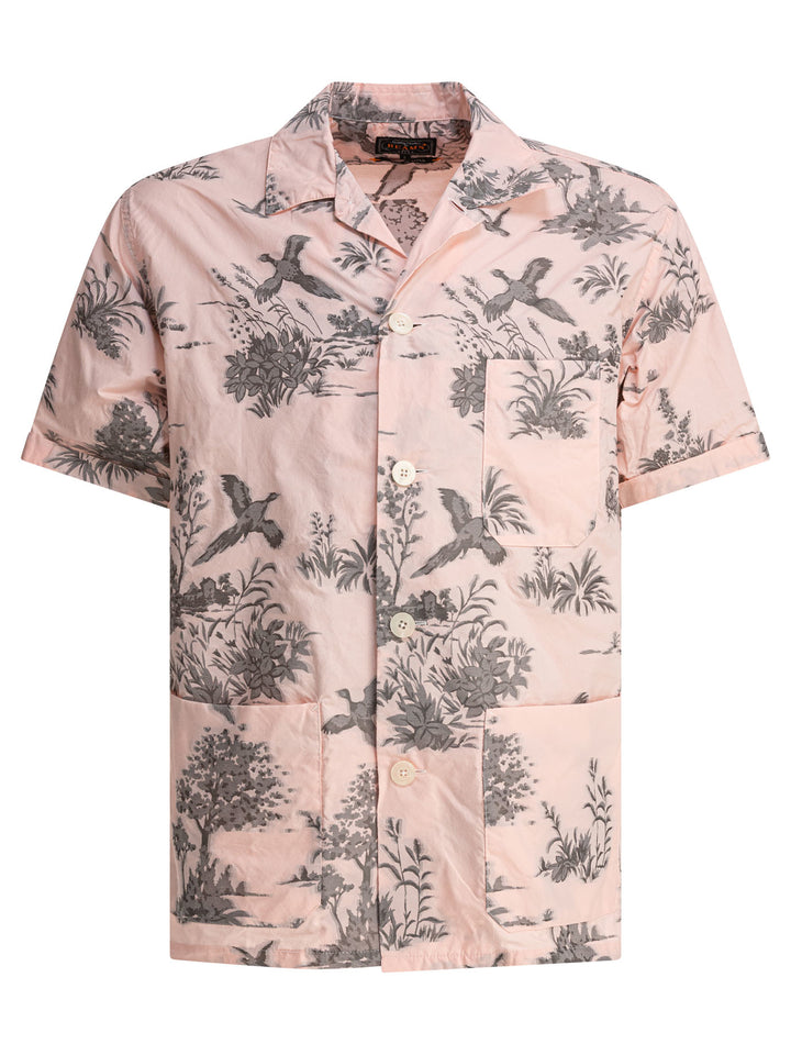 Beams Plus Beach Shirts - Pink | 72f304dd2bdfb02990fc2fbe3924cee0b5b0c413