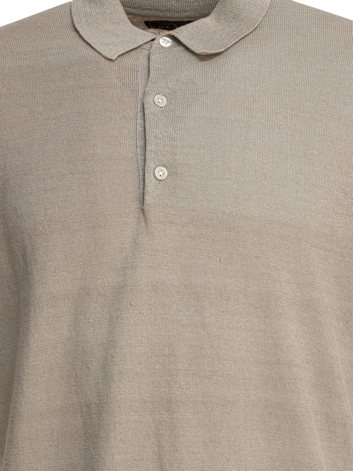 Beams Plus Hemp Polo Shirt Polo shirts - Grey | e32b67ffdf0e759747309a77aad9a3a51d2210b9