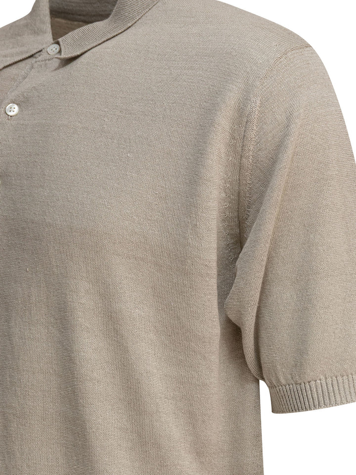 Beams Plus Hemp Polo Shirt Polo shirts - Grey | ad916201eab6d988562e3c499c1c3739cbf23a36