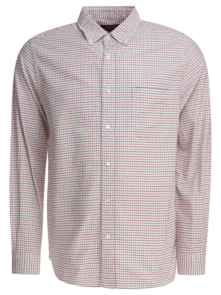 Beams Plus Oxford Tattersall Shirts - White | 9ebbe6e49957c5b7a748410cc80c773c684b5db7