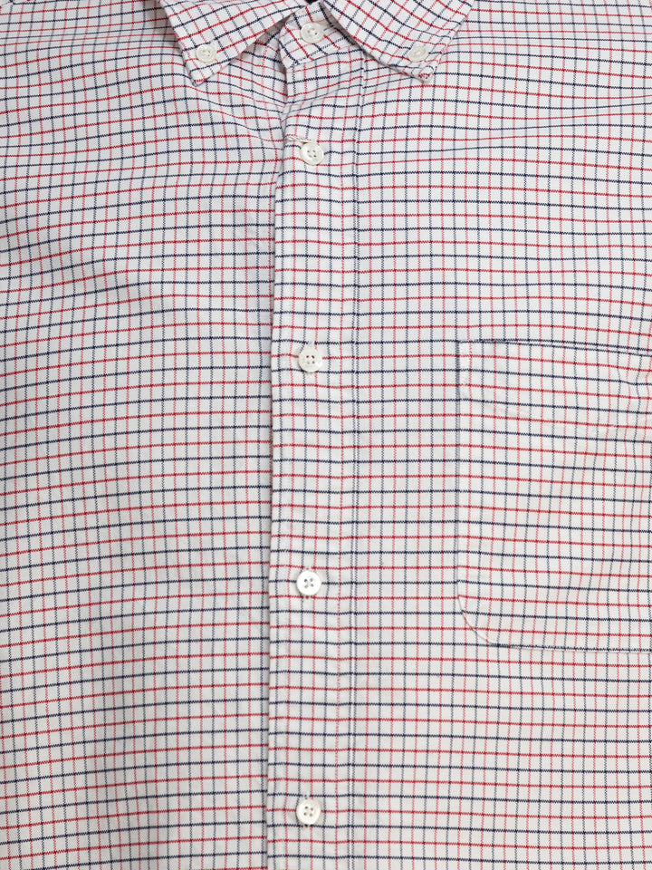 Beams Plus Oxford Tattersall Shirts - White | d8a2233986f3d363413a938e131c6313417d0975