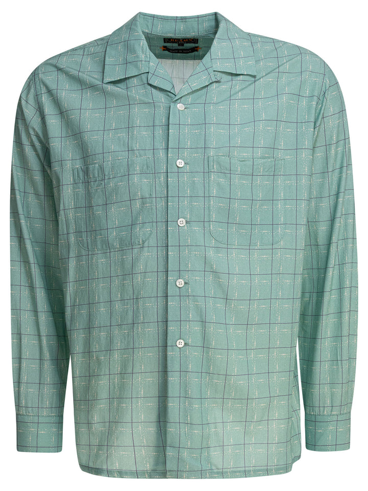 Beams Plus Camp Collar Shirt Shirts - Green | c9bb573ea10ac310cf87ea21d9083e712dbf9b94