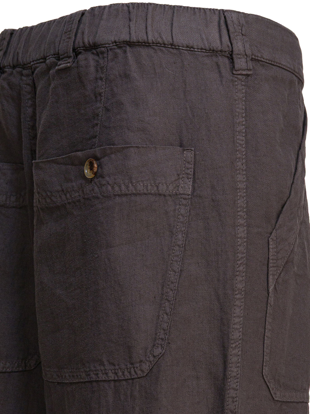 Brunello Cucinelli Relaxed Fit Pants In Linen Gabardine Trousers - Brown | 4037b940a86882a46b1b5966d7d9458e3c4b2bd8