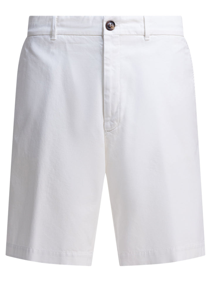 Brunello Cucinelli Cotton Gabardine Bermuda Shorts - White | 51282bf20e661f85558d4977a1ed771949416bc6