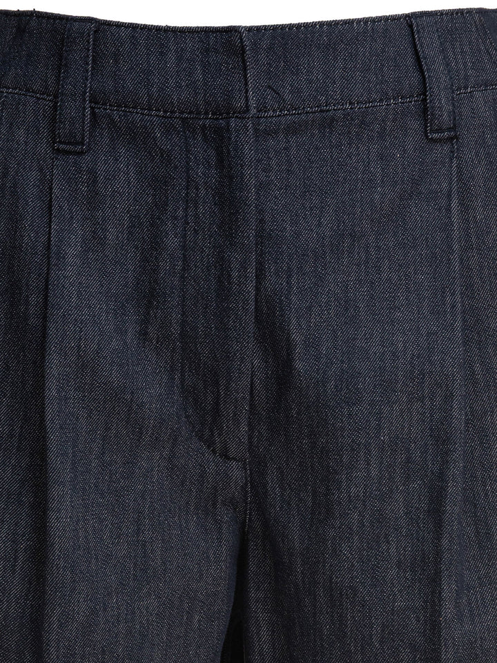 Brunello Cucinelli Baggy Shorts - Blue | 7b2667f3fa5ad7313d7c7ce648eb1b084b029788