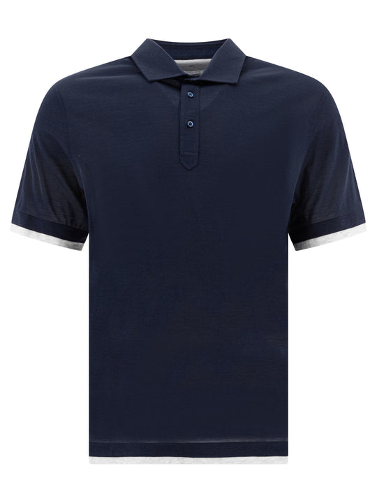 Silk And Cotton Jersey Polo Shirt Polo Shirts Blue