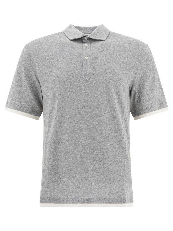 Linen And Cotton Polo Shirt Polo Shirts Grey