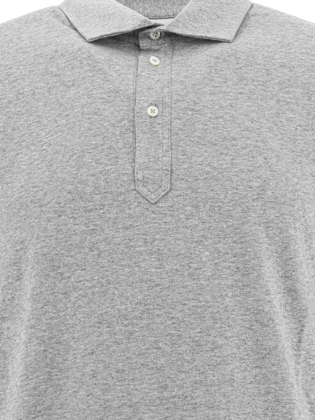 Brunello Cucinelli Linen And Cotton Polo Shirt Polo shirts - Grey | acc836554b8d6efd21de34c3d6d4a5c25611328f