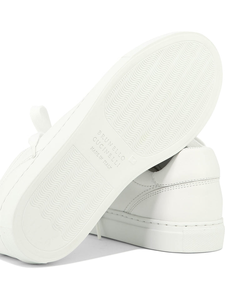 Brunello Cucinelli Mat Calf Sneaker With Precious Detail Sneakers & Slip-On - White | 690ae3036720952fa0b2f24b3b9d50e92699bf81