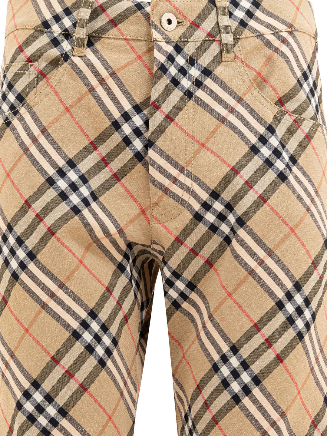 Burberry Check Trousers - Beige | e29f592e6b69561046871346ad72a8882c25359f