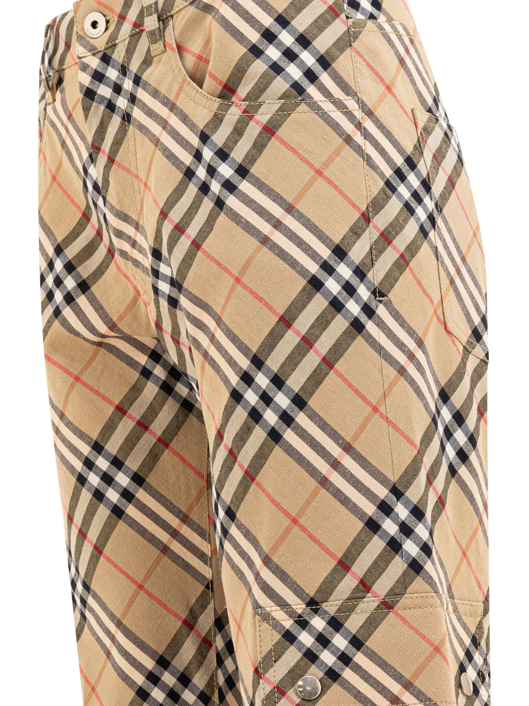 Burberry Check Trousers - Beige | 077f47c02d92814a89e3cb6eafca12fa17fc2e47