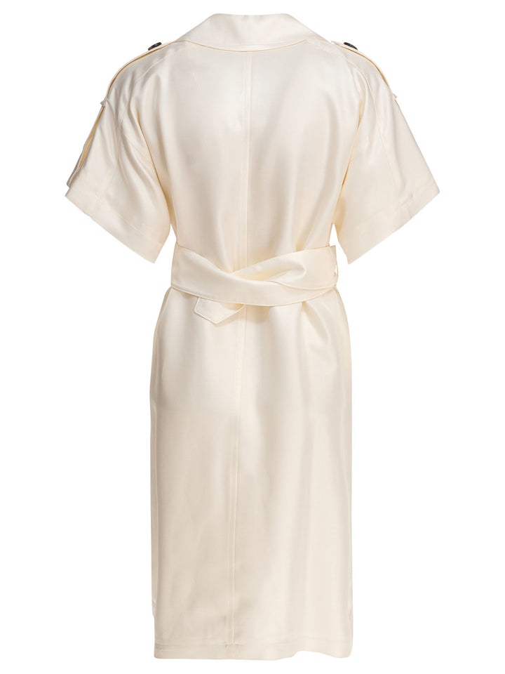 Burberry Viscose Trench Dress Dresses - Beige | 72c822c7c773e6ccf3606b208b3c273caa967d7a