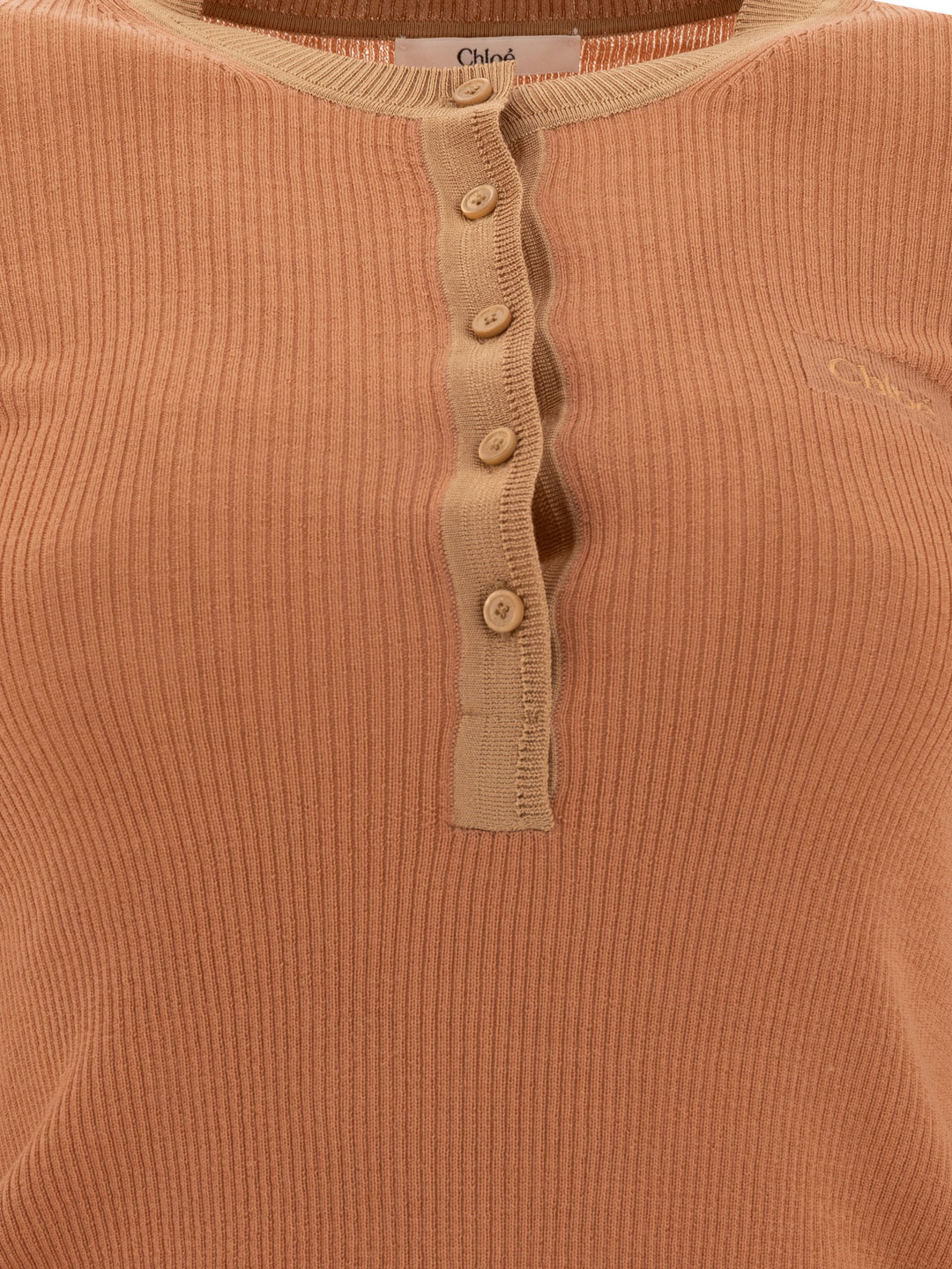Chloé Henley T-shirts - Pink | 424aaa77afc67dd1dcc78657b5a4b313bee47919