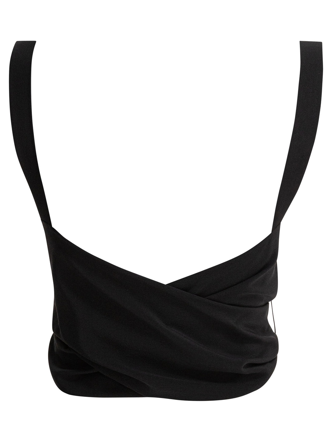 Chloé Cropped Tank Top With Ribbons Tops - Black | b2538e9593b97b57002a405b789dbba43250de13