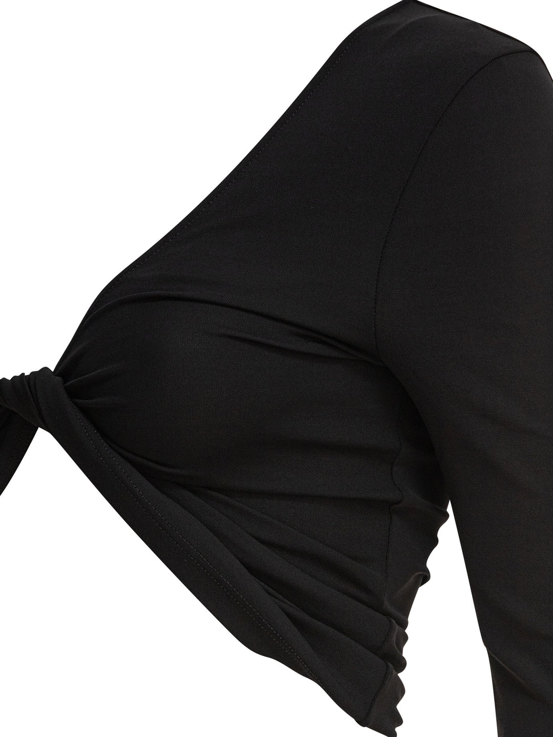 CourrèGes One-Shoulder Crop-Top Tops - Black | 950a5fe4f04a126e190fc4f1fe10f0ba27c2bff3