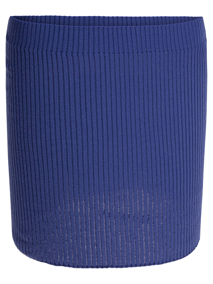 CourrèGes Cotton And Wool Pencil Skirt Skirts - Blue | 515d0ee3e7b442320c633a46fc6d76d664fc163d