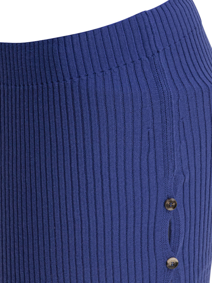 CourrèGes Cotton And Wool Pencil Skirt Skirts - Blue | 558061787ee819f1e6d829ffd5833e95a336e5ce