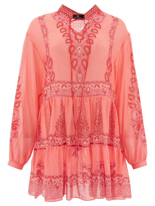 Paisley Blouse Shirts Pink