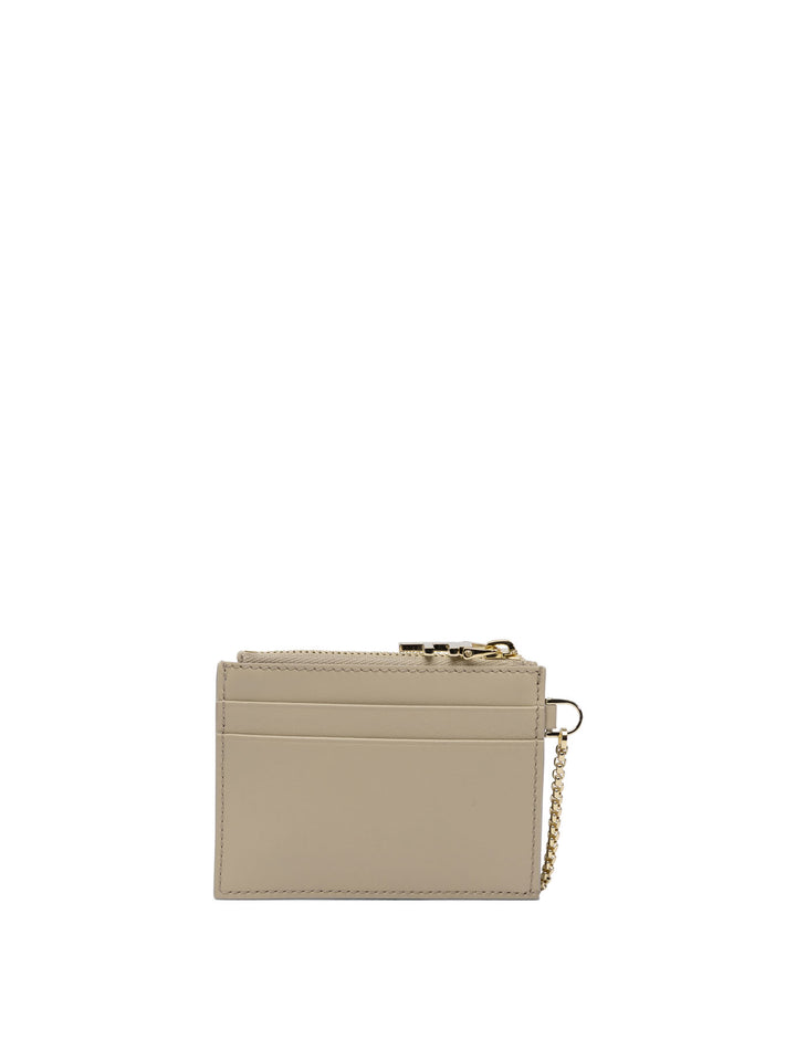 Ferragamo Leather Card Case With Key Ring Wallets & Card holders - Beige | 4cd1ae209b65aa424e0ea1865fa9f63975e6bc3e
