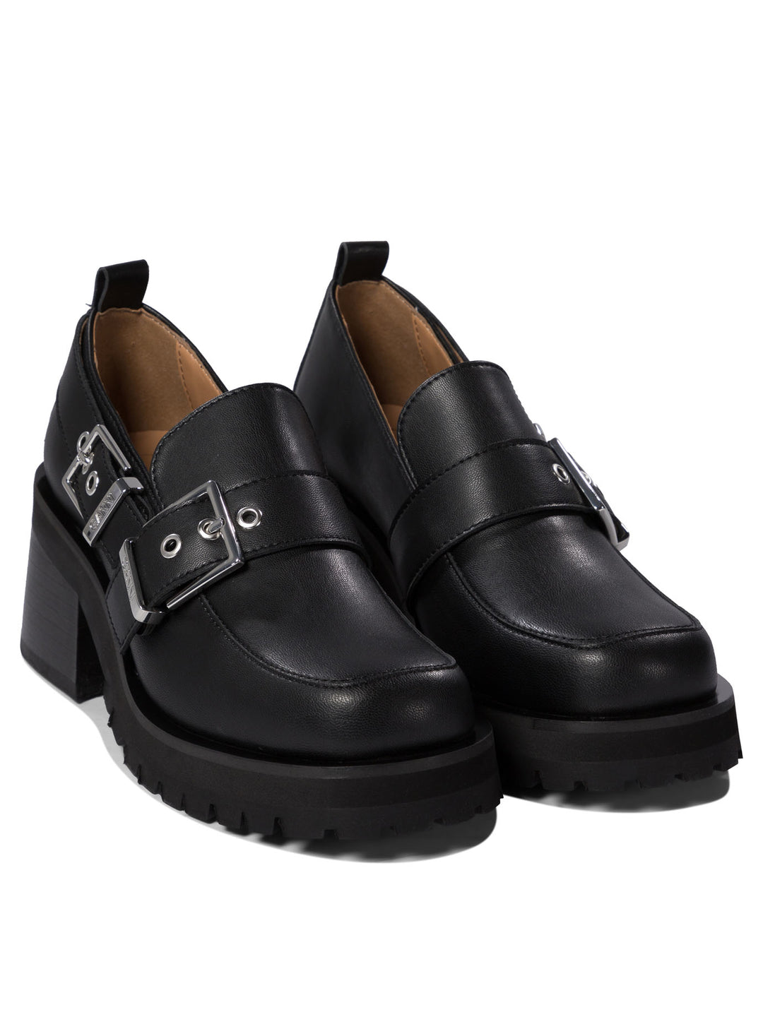 Ganni Loafers With Platform And Buckle Loafers & Slippers - Black | ce5f8478e60dfd856fe51ae7d04eff3c2212c429