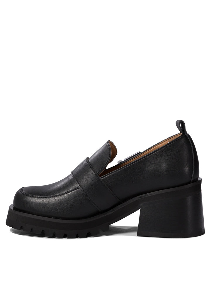 Ganni Loafers With Platform And Buckle Loafers & Slippers - Black | d7b63a856067e520d5a5d0689f594182f80f9301