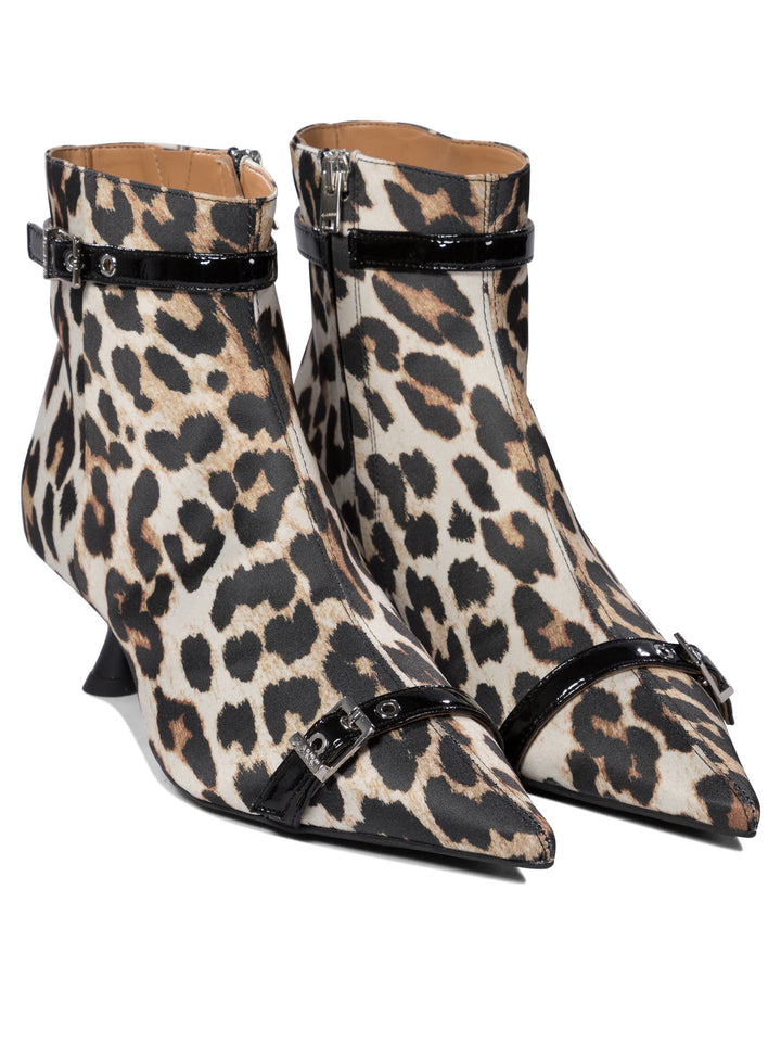 Ganni Leopard Ankle Boots - Brown | dce3527d434fe613de142ba101a339955e40d317