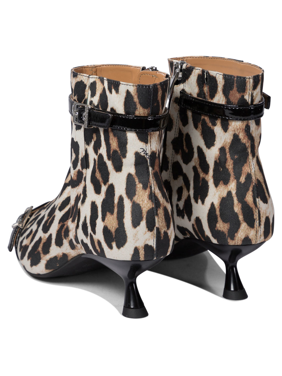 Ganni Leopard Ankle Boots - Brown | 83699848ee0c1441ad26785c721f9517d1dc2448