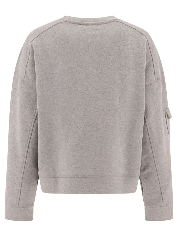 Ganni Sweatshirt With Asymmetrical Pockets Sweatshirts - Grey | 0c5119c2d25115df3d24cf5fcd1ec6f7bf0fb48e