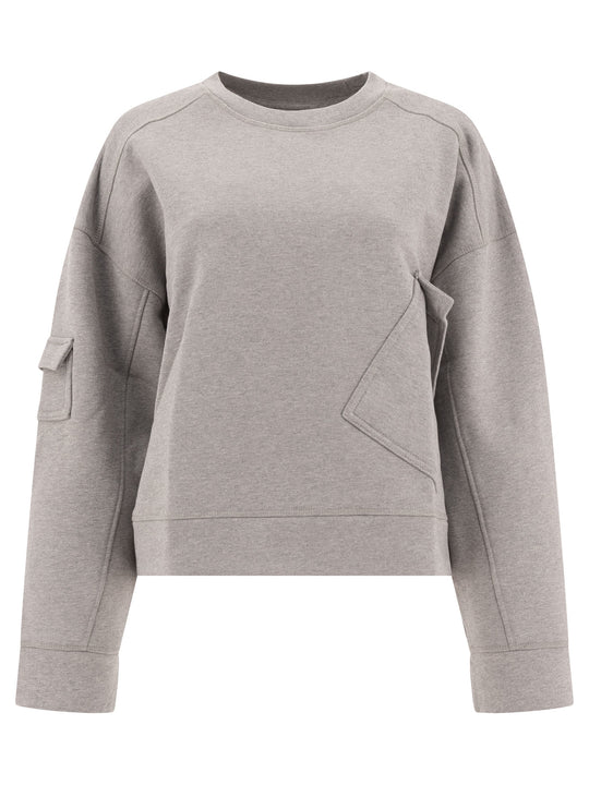 Sweatshirt With Asymmetrical Pockets Sweatshirts Grey