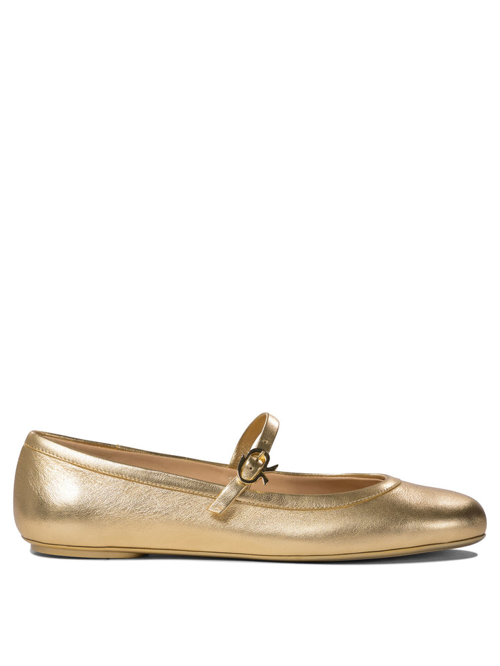 Gianvito Rossi Carla Ballerinas - Gold | f053fbe94495a904abcdc54ebae81f522a59bde5